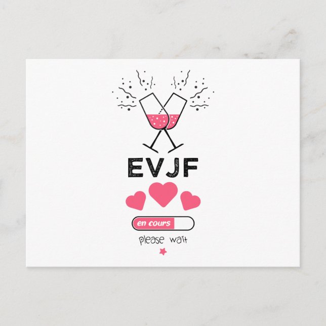 Postal Festiva EVJF en cours please wait (Anverso)