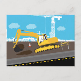 Postal Festiva Excavator Truck Construction Truck Site