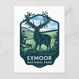 Postal Festiva Exmoor Bonito del Parque Nacional