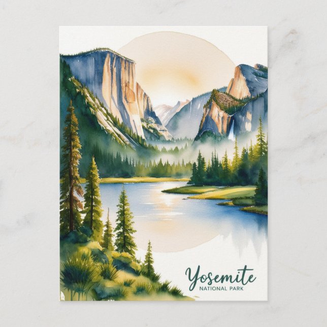 Postal Festiva Explore el Parque Nacional Yosemite: El majestuoso (Anverso)