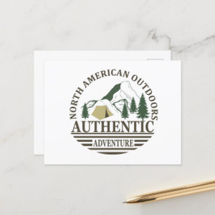 Postal Festiva Explore la aventura de senderismo al aire libre de