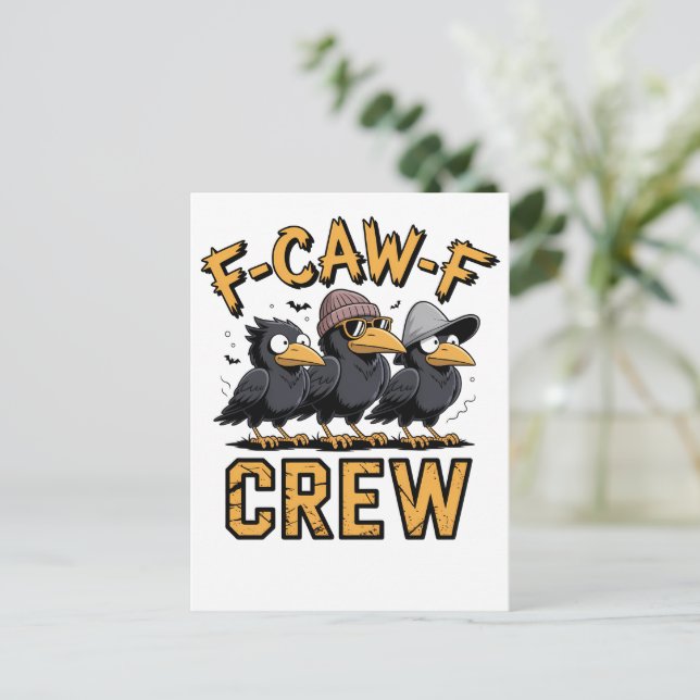 Postal Festiva F-Caw-F Crew Funny Parking Cousinfit (Anverso de pie)