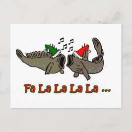 Postal Festiva Fa La La Navidades Pescado Mudskipper