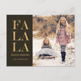 Postal Festiva Fa la la Rustic