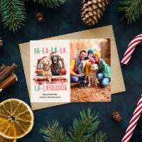 FA LA LABRADOR DOG RED TRUCK FURRY NAVIDADES