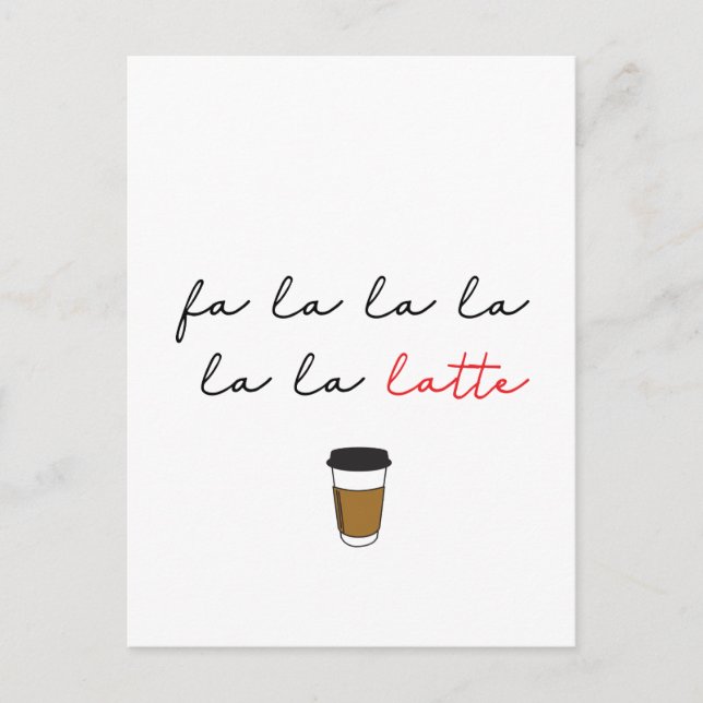 Postal Festiva Fa la latte local Cafe Business Holiday Card (Anverso)