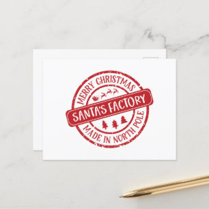 Postal Festiva Fábrica de Navidades festivos de Santa María