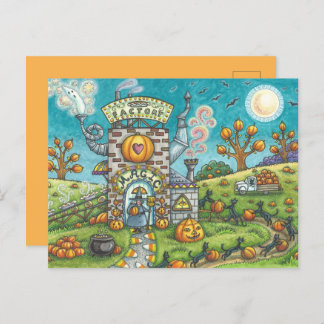 Postal Festiva FÁBRICA MÍSTICA DE PIE MÍSTICA Gatos negros divert