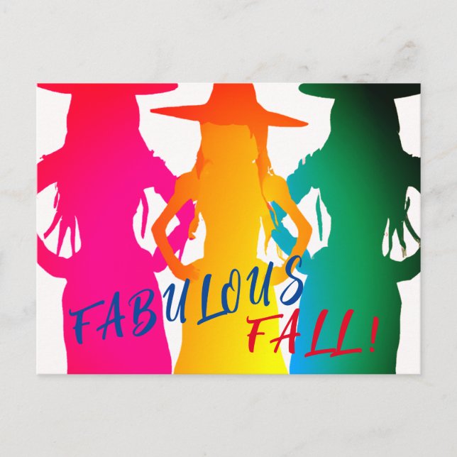 POSTAL FESTIVA FABULOUS FALL WITCHES (Anverso)
