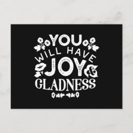 Postal Festiva Faith and Happiness – Joy and Gladness Quotes