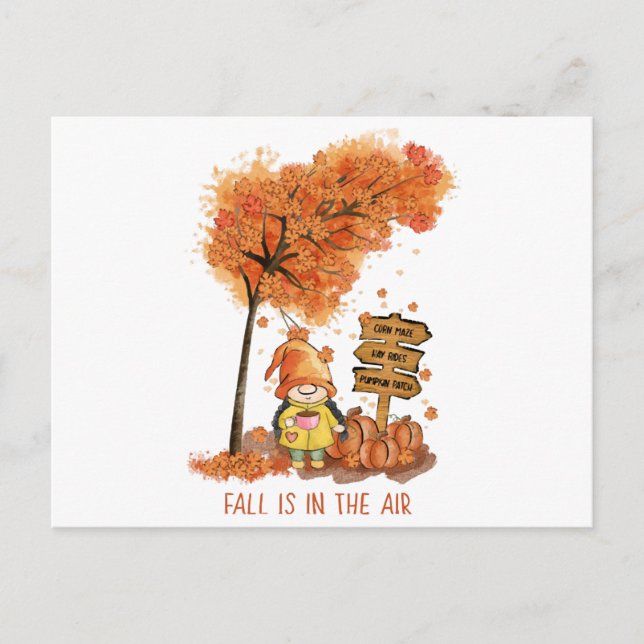 Postal Festiva Fall Is In the Air Autumn Lover Gift  (Anverso)