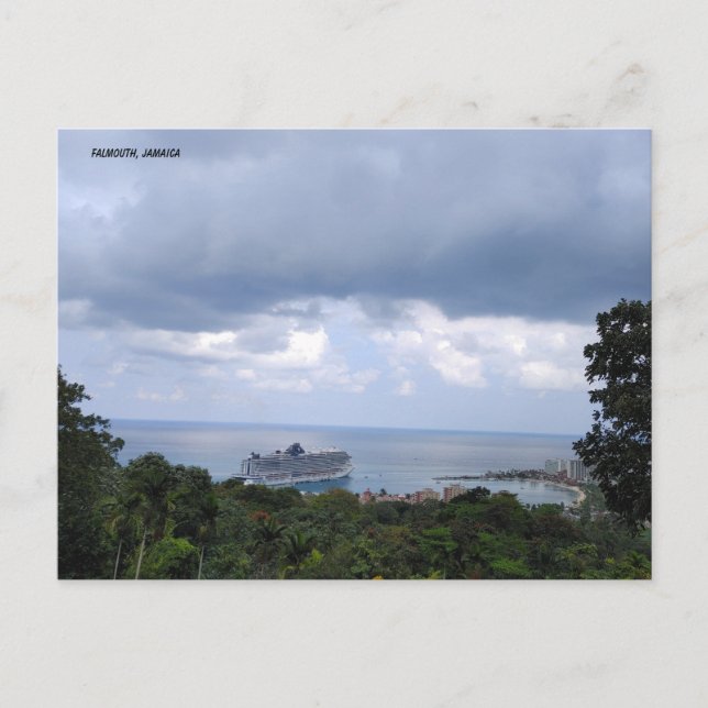 Postal Festiva Falmouth, puerto de crucero de Jamaica - Escenario (Anverso)
