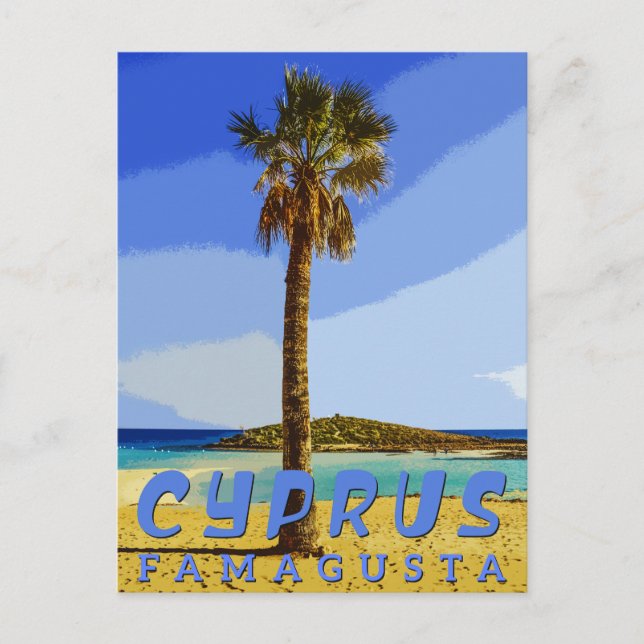 Postal Festiva famagusta cyprus - playas chipre (Anverso)