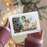Postal Festiva Familia de fotos de Navidades modernos | Feliz Nav<br><div class="desc">Familia de fotos de Navidades modernos | Tarjeta postal navideña</div>