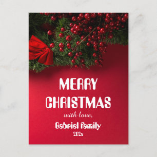 Postal Festiva familia de navidades modernos y elegantes