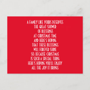POSTAL FESTIVA FAMILIA ESPECIAL EN NAVIDADES