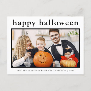 Postal Festiva Familia Mínima Spooky Happy Halloween 1 Foto