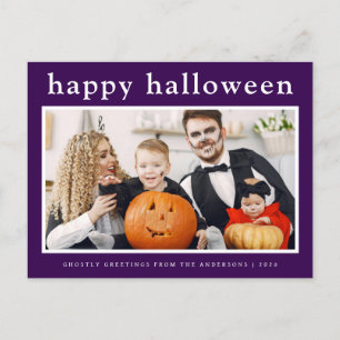 Postal Festiva Familia Mínima Spooky Happy Halloween 1 Foto