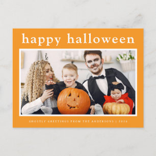 Postal Festiva Familia Mínima Spooky Happy Halloween 1 Foto