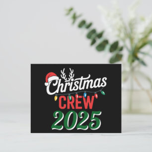 Postal Festiva Familia Navidades Personalizados Crew 2025 Xmas