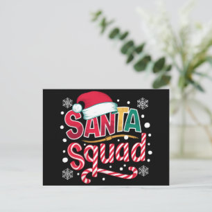 Postal Festiva Familia Santa Squad Xmas Squad coincidiendo con Sa
