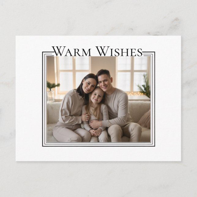 Postal Festiva Family Photo Christmas Card (Anverso)