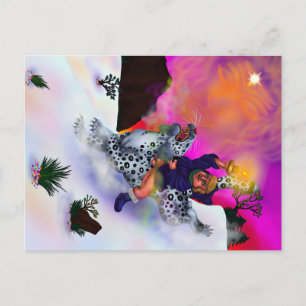 Postal Festiva Fantasía de cuentos de hadas Luz de esperanza de i