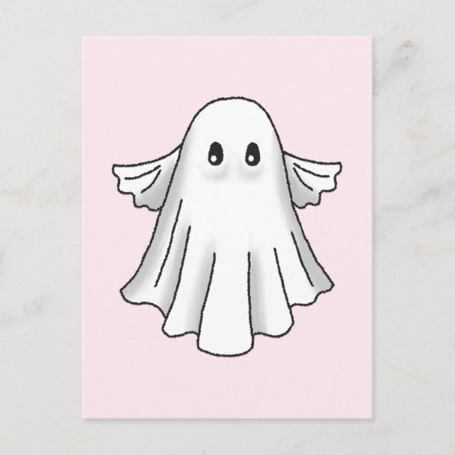 Postal Festiva Fantasma de Halloween increíblemente lindo (Anverso)