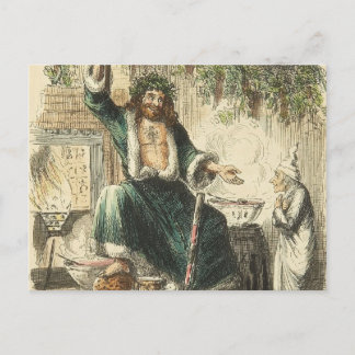 Postal Festiva Fantasma del presente navideño
