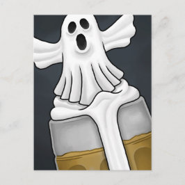 Postal Festiva Fantasma espeluznante de Halloween