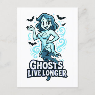 Postal Festiva Fantasma personalizado de Pin-Up - Los Fantasmas V