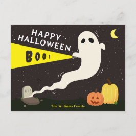 Postal Festiva Fantasma personalizado Feliz Halloween