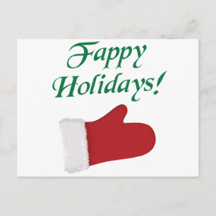 Postal Festiva Fappy Holidays Navidades Glove