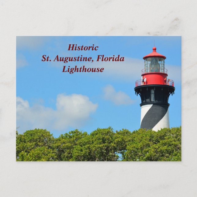 Postal Festiva Faro de St. Augustine, Florida (Anverso)