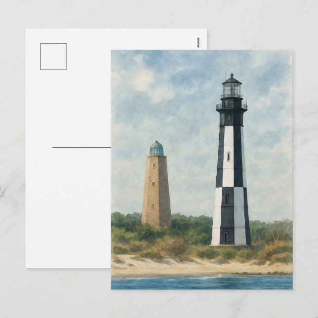 Postal Festiva Faros de Cape Henry (Anverso / Reverso)