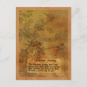 Postal Festiva Faux Vintage Christmas