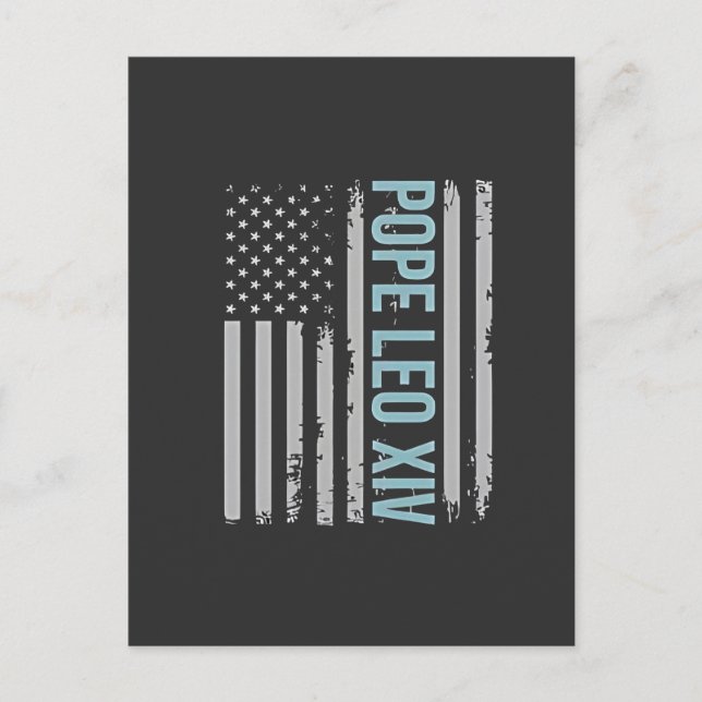 Postal Festiva Fe cristiana del Papa estadounidense Leo Iglesia C (Anverso)