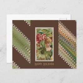 Postal Festiva Felices Bellezas Florales de Cumpleaños 42 Geraniu