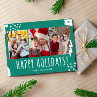 Felices feriados Tres Navidades de la familia foto