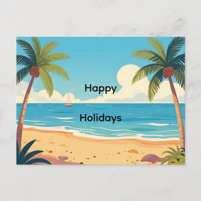 Postal Festiva Felices Fiestas (Anverso)