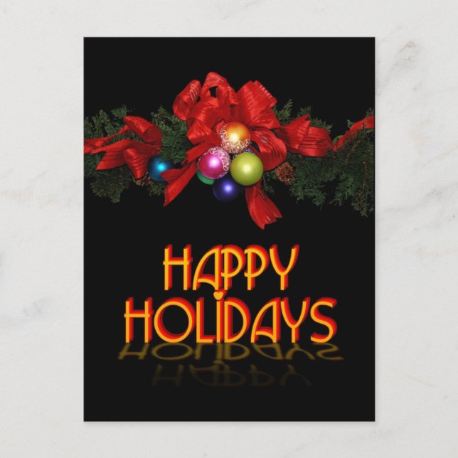 Postal Festiva Felices Fiestas (Anverso)