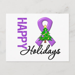 Postal Festiva Felices Fiestas Concienciación sobre el Cáncer Pan