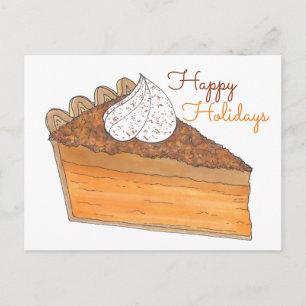 Postal Festiva Felices Fiestas Dulces Patatas Pie Slice Soul Comi