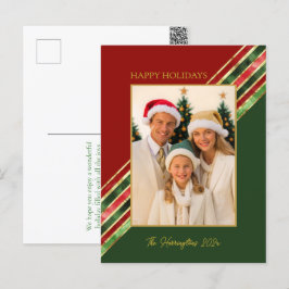 Postal Festiva Felices Fiestas Elegantes Navidades de Fotos Color