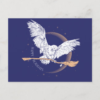 Postal Festiva Felices Fiestas Entrega de Hedwig