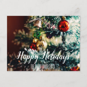 Postal Festiva Felices Fiestas Navidades De Nombre Familiar
