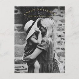 Postal Festiva Felices fiestas Personalizado Foto Navidades famil