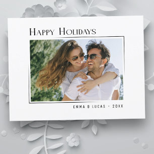 Postal Festiva Felices Fiestas Únicas Modernas Fotos De Estilo Mí