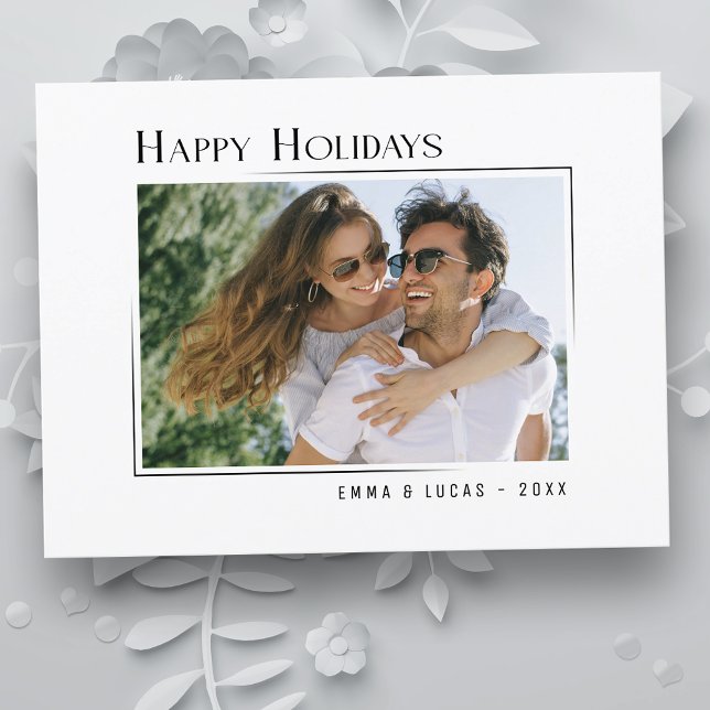 Postal Festiva Felices Fiestas Únicas Modernas Fotos De Estilo Mí (Subido por el creador)