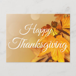 Postal Festiva Felices hojas de otoño del Día de Acción de Gracia